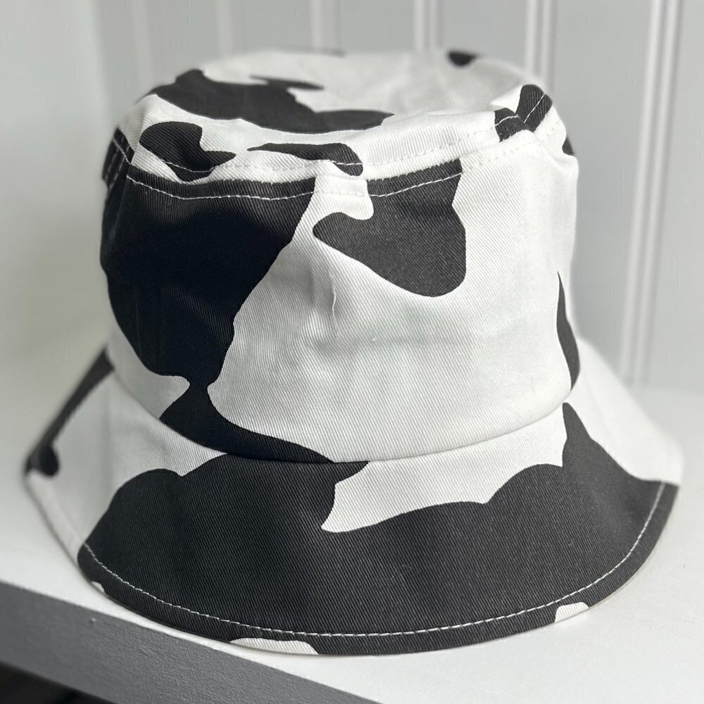 Ailis Corner White & Black Cow Bucket Hat - Picture 2 of 5